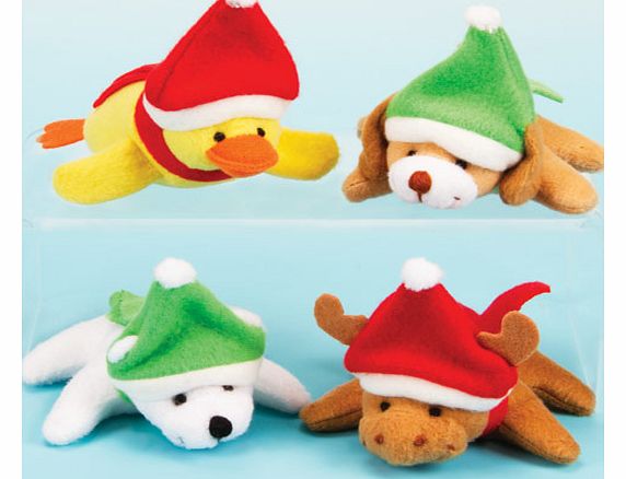 Christmas Mini Bean Pals - Pack of 4