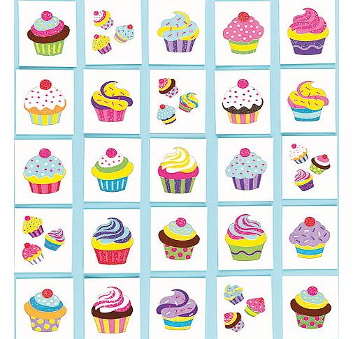 Cupcake Glitter Tattoos - Pack of 24