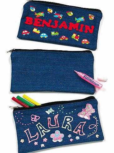 Denim Pencil Cases - Pack of 6