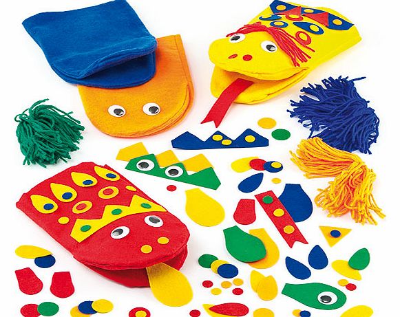 Funky Felt Hand Puppet Kits - Pack of 10