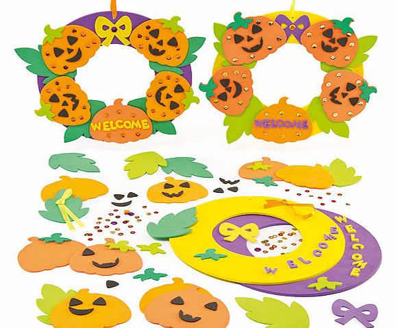 Halloween Foam Wreath Decorations - Pack of 2