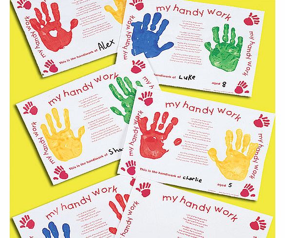 Handprint Place Mats - Pack of 10