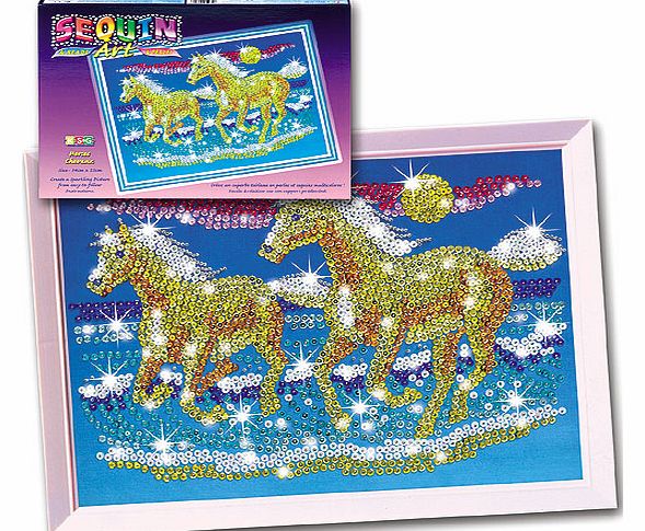 Horse Sequin  Bead Art - Each