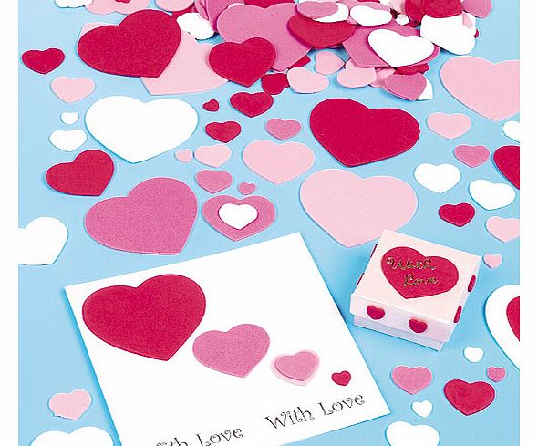 Self-Adhesive Foam Hearts - Pack of 150