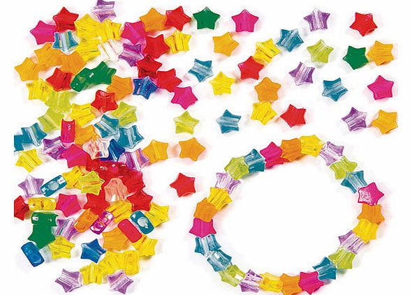 Star Coloured Beads - Pack of 400