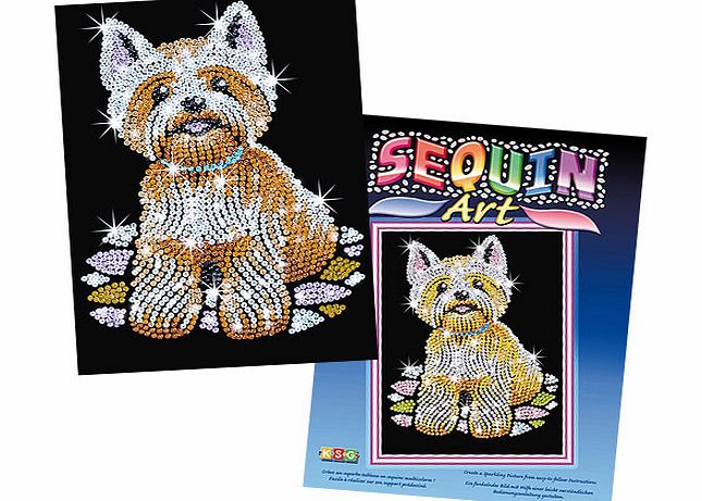 Westie Sequin Art - Each