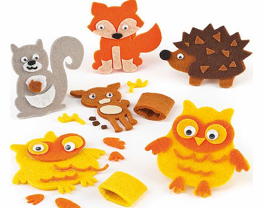 Woodland Animal Felt Finger Puppet Kits - Pack