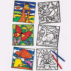 Colour-in Window Decorations