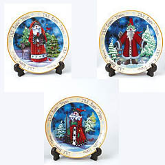 yellowmoon Porcelain Xmas Plates