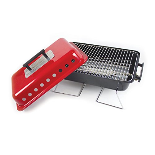 Portable Gas BBQ Red & Black - 40 x 20.5 x 28.5cm