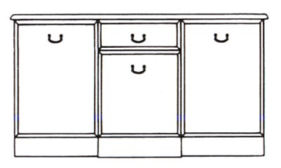 York 3 Door- 1 Drawer Sideboard