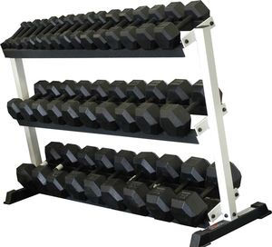 York 3 Tier Hex Dumbell Rack