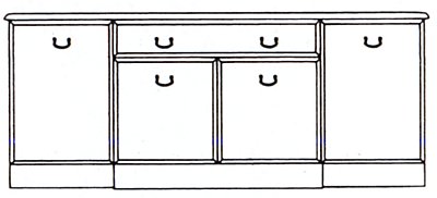 York 4 Door- 1 Drawer Sideboard