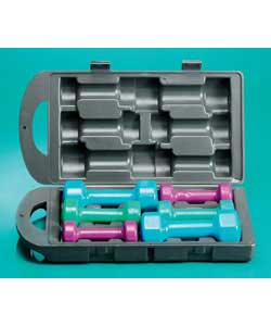 Fitness 10kg Dumbbells in Carry Case