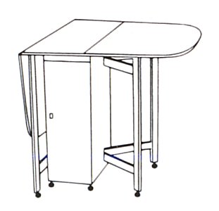 York Gateleg Table with Door