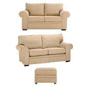 Large Sofa, Regular Sofa & Footstool, Oatmeal