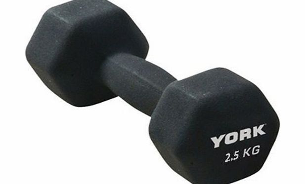 York Neoprene Hex Dumbbell 2.5kg x 1