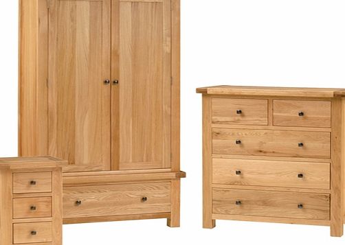 York Oak Gents Wardrobe Bedroom Set 592.078