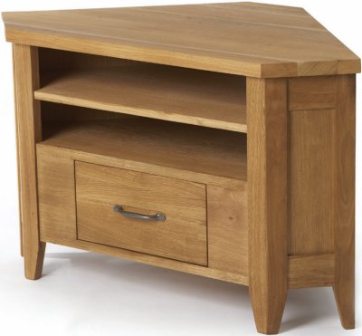 Wealden Oak Corner TV and Video/DVD Unit