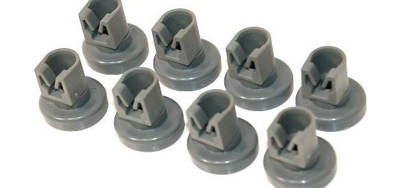 Zanussi Dishwasher Grey Upper Basket Wheels - Pack Of 8 (Genuine part number 50286967000)