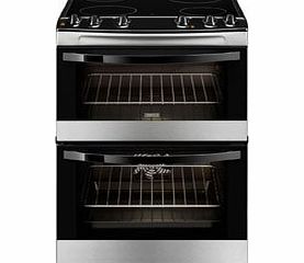 Zanussi ZCV68000XA Free Standing 60cm Double Cavity Electric Cooker Stainless