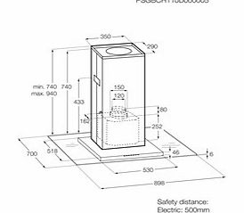 ZHS92551XA 90cm Chimney Hood Stainless