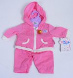 Zapf Creation Baby Born 2 pce Tracksuit Set - Pink with Cream Trim