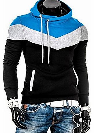 Zeagoo Mens Casual Cardigan Blouse Coat Hoodie Blazer Jacket With Sloping Zipper