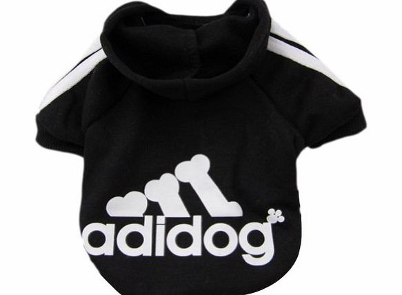 Zehui Pet Dog Cat Sweater Puppy T Shirt Warm Hoodies Coat Clothes Apparel Black M