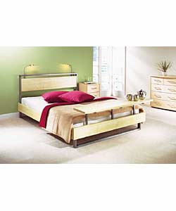 Zen Double Bedstead with Lights and Sprung Mattress