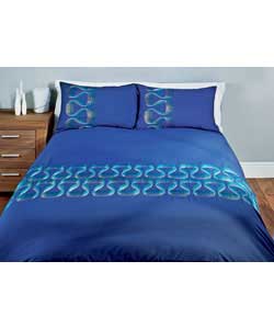 zenith Double Duvet Cover Set - Navy