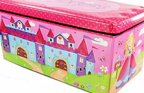 zizzi Kids Childrens Large Storage Toy Box Boys Girls Books Chest Clothes Seat Stool Shopmonk (Zoo)