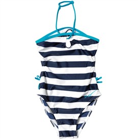 Zoggs Girls Seaford Halterneck Swimsuit Navy