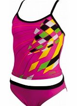 Zoggs Sporting Code Tankini Girls Swimsuit