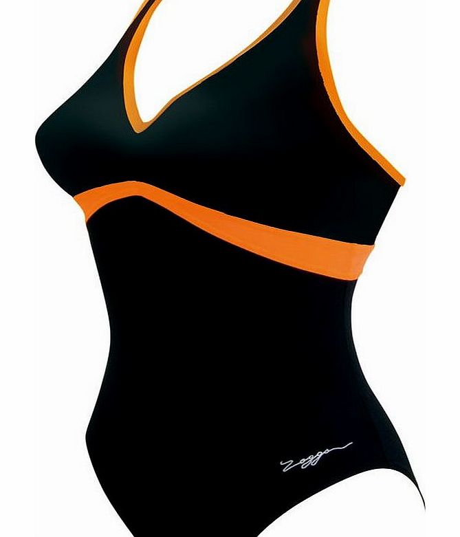 Zoggs Womens Neon Tribal Crossback Swimsuit