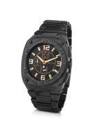 Black Carbon Fiber Dial Stainless Steel Chrono