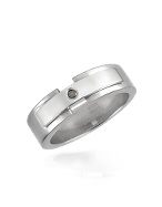 Black Diamond - Stainless Steel Band Ring