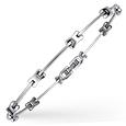 Men` Polished Stainless Steel Thin Link Bracelet